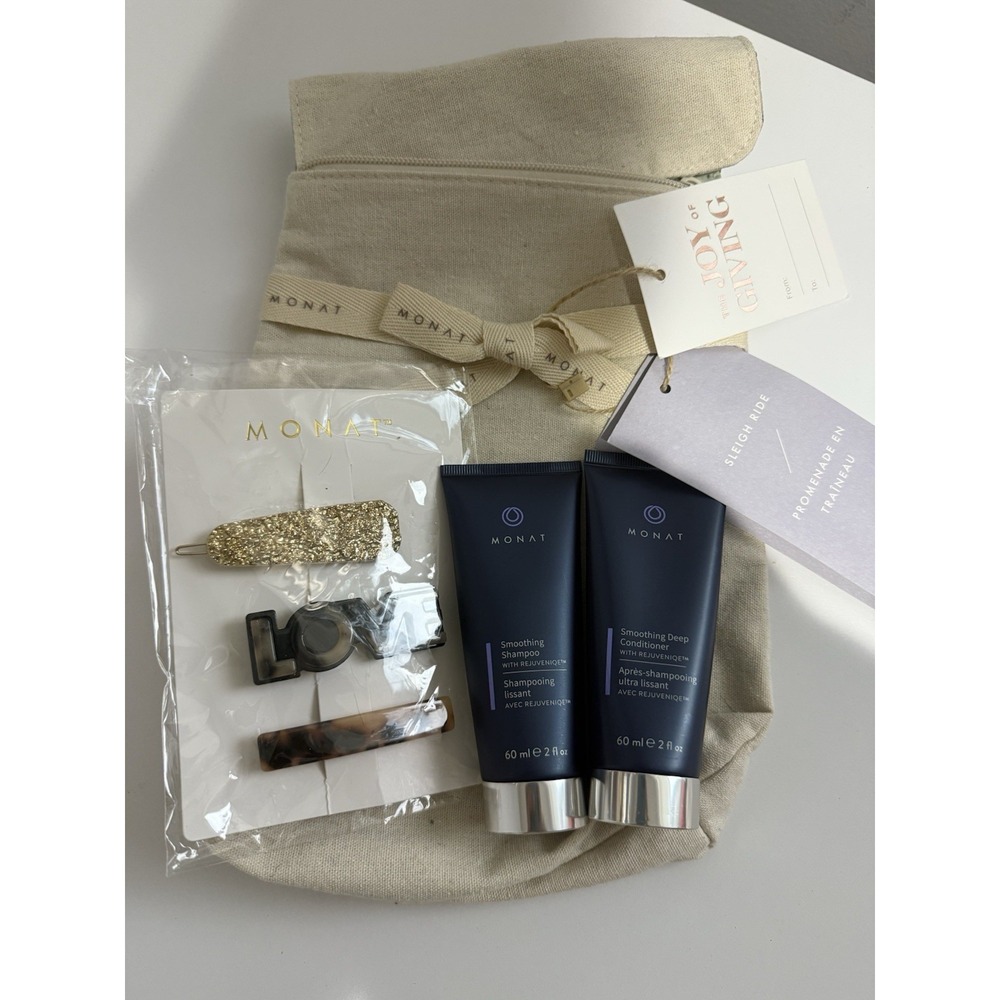 3 Piece Monat Hair Gift Soothing Shampoo & Deep‎ Conditioner With Clips A